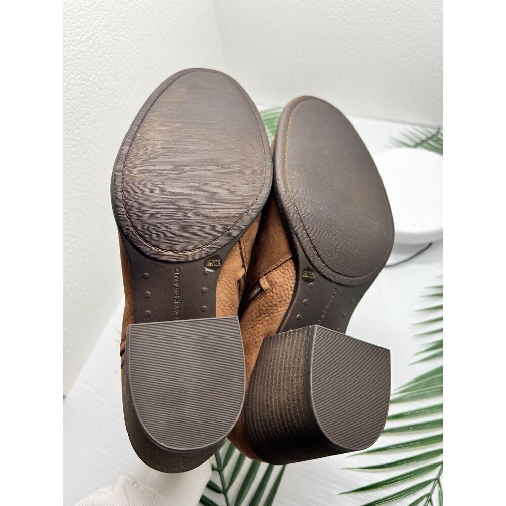 Lucky Brand Bellita Women's Brown Leather Heeled Ankle Booties Size 11 NWOB - Picture 7 of 10
